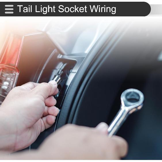 Motoforti Rücklicht-Steckerverkabelung, Heckleuchten-Kabelbaum, für Kia Sportage 2016-2019 2.0L 2.4L, Kunststoff, Nr. 92480D9020, Grau