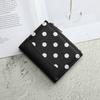 Zipper Closure Polka Dot Pattern Wallets Bifold Design Small Coin Purse Short Card Holder  Travel