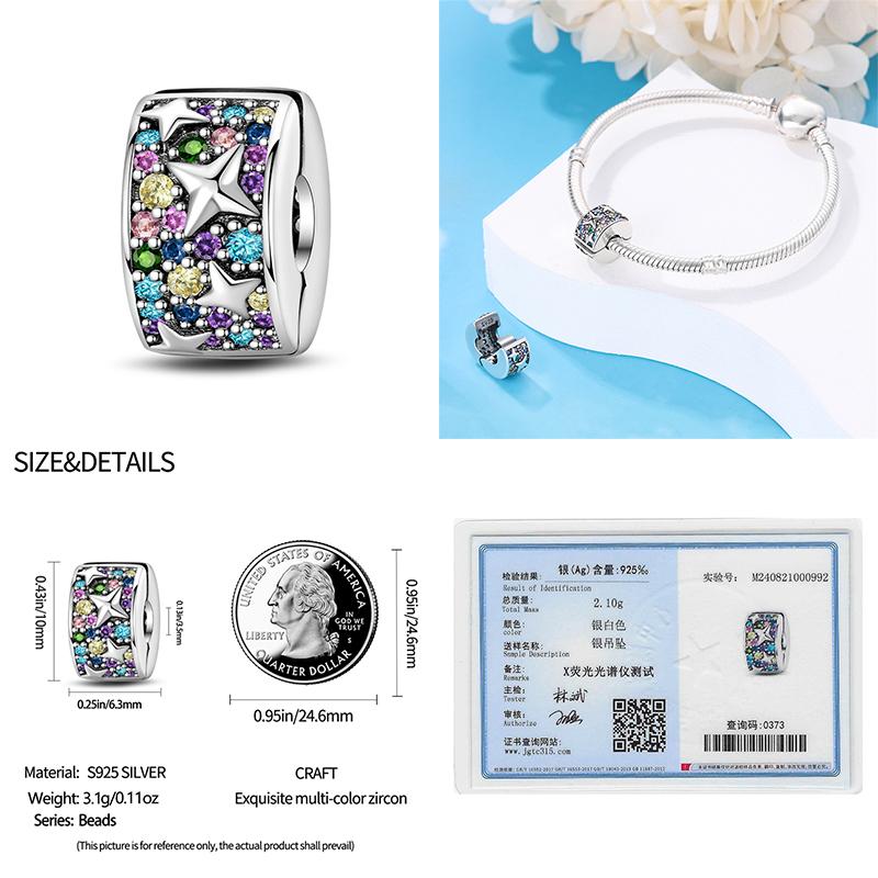 S925 Silver Butterfly Kitten Dog Claw Colorful Zircon Interval Charms Beads Fit Pan Bracelets DIY Jewelry
