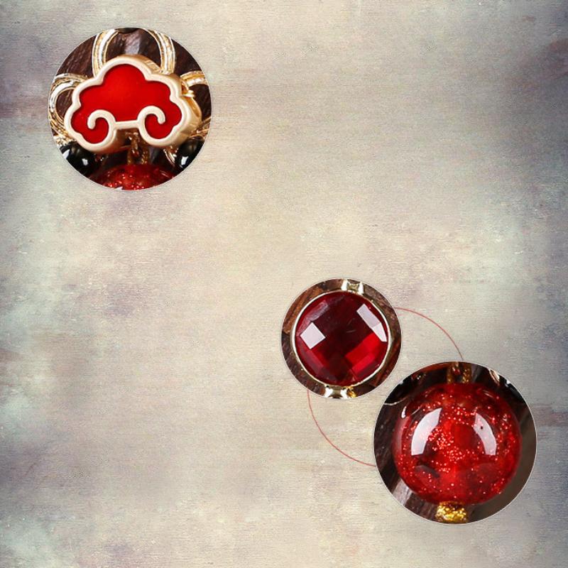 GemChic Women's New Vintage Red Coloured Glaze Alloy Tassel Fringe Earrings Ethnic Fashion Hook Earrings Birthday Christmas Jewelry Gift