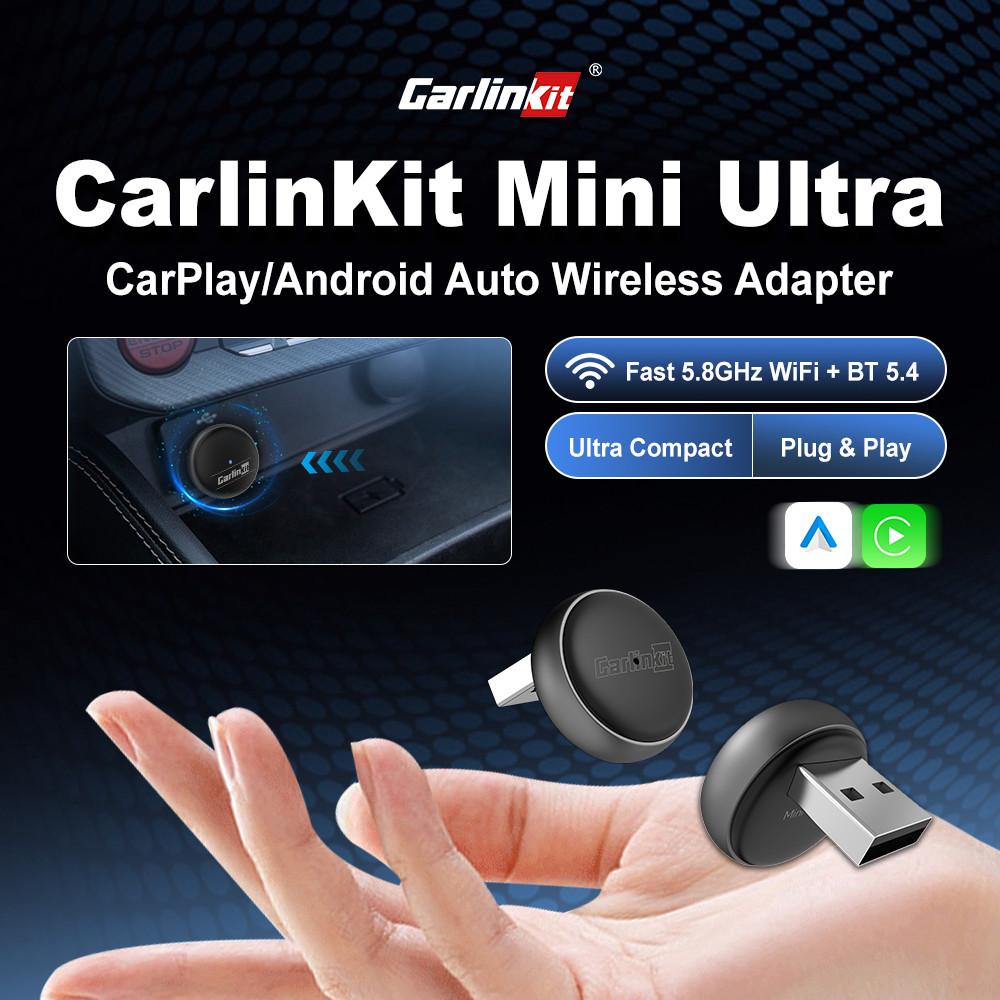 

CarlinKit Mini Ultra 3 CarPlay Android Auto Wireless Adapter for Car Infotainment Upgrade BT 5.4GHz Wifi 5.8GHz OTA Upgrade