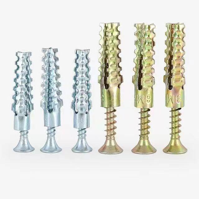 Metal Iron Expansion Screw: Replace Plastic Plugs with 6mm/8mm Serrated Self-Tapping Iron Expansion Plugs