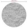 Shaggy Rug PAMPLONA High Pile Modern Beige and Anthracite Ø 100 cm