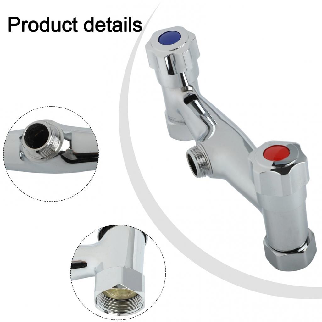 Wall Mounted Shower Mixer with Elegant Chrome Finish and Dual Controls