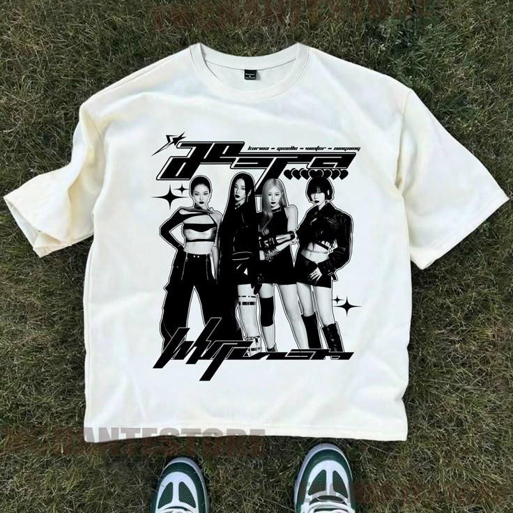 Футболка Aespa Whiplash, Футболка Aespa Synk Parallel Line Tour, Футболка Aespa Live Tour Унисекс M