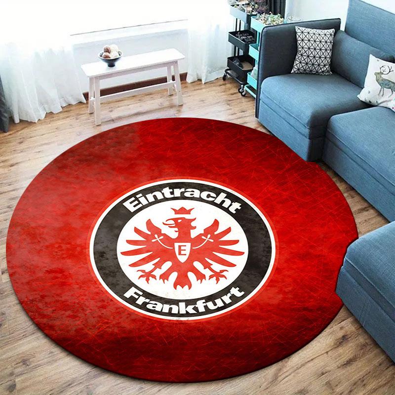 Eintracht Frankfurt Round Area Rug,Carpet Rug for Living Room Bedroom Sofa Playroom Decor,Non-slip Floor Mat