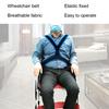 Wheelchair Belt Anti Slip Elastic Breathable Wheelchair Fixing Belt Harness Strap(Black )