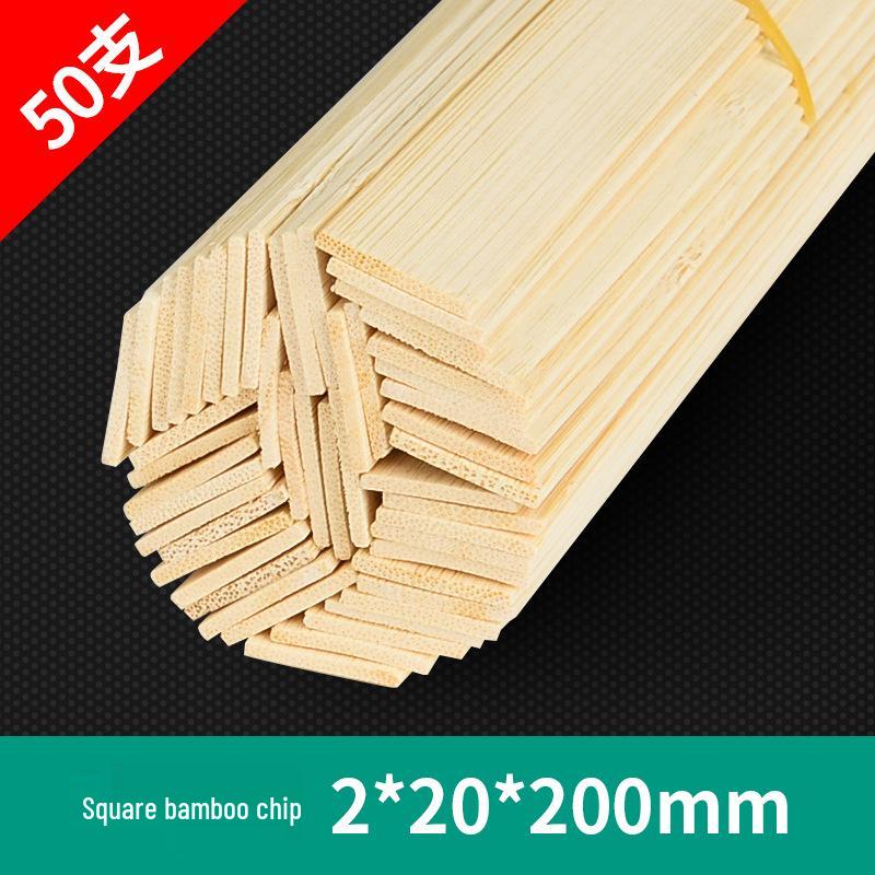 Square Bamboo Strips for DIY 3D Models & Handmade Art