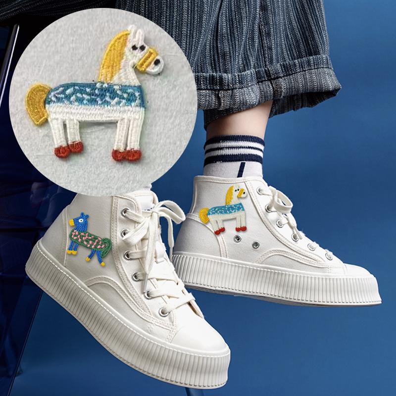 10PCS/Set Cartoon Pony Patten DIY Clothing Accessories Funny No Adhesive Backing Playful Patch Multi-Function 6 Styles