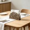 Wooden Paper Towel Holder Decorative Bird Turtle Floral Tissue Dispenser with Universal Card Slot, Napkin Dispenser for Kitchen Dining Table Counter