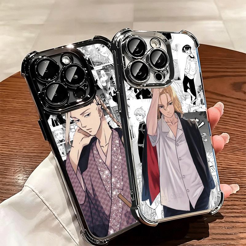 Tokyo Revengers Anime Soft Phone Case For iPhone 15 16 17 Air 14 Pro Max 16E Plus 13 12 Mini Plating Anti-Fall Fundas