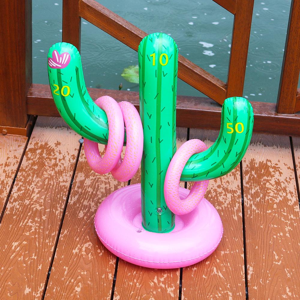 PVC Inflatable Cactus Ring Toss Pool Toy 62CM Height