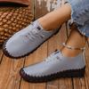 Women's Minimalist Low-Top Sneakers - Round Toe Comfortable Lace-Up Shoes, Soft & Cushioned Rubber Sole Casual & Dressy Outfits for Women