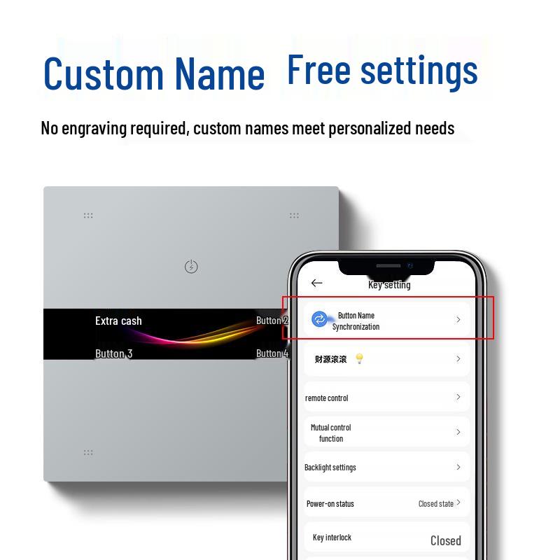 ZXWL Smart Touch Switch with AG Glass, Mesh2.0 Bluetooth, Mijia APP Connectivity