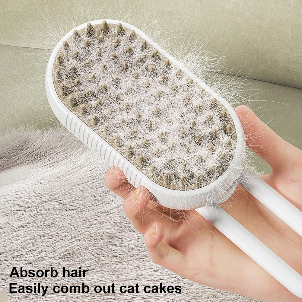 Cat Steam Brush Pet Hair Cleaning Brush Comb 3 In 1 for Dogs Cats for Removing Tangled and Loosse Hair
