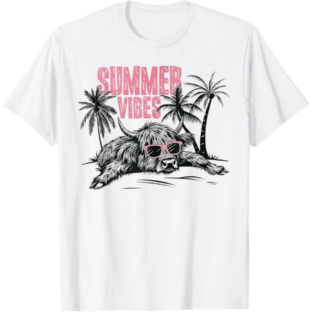 Summer vibes Highland cow T-Shirt