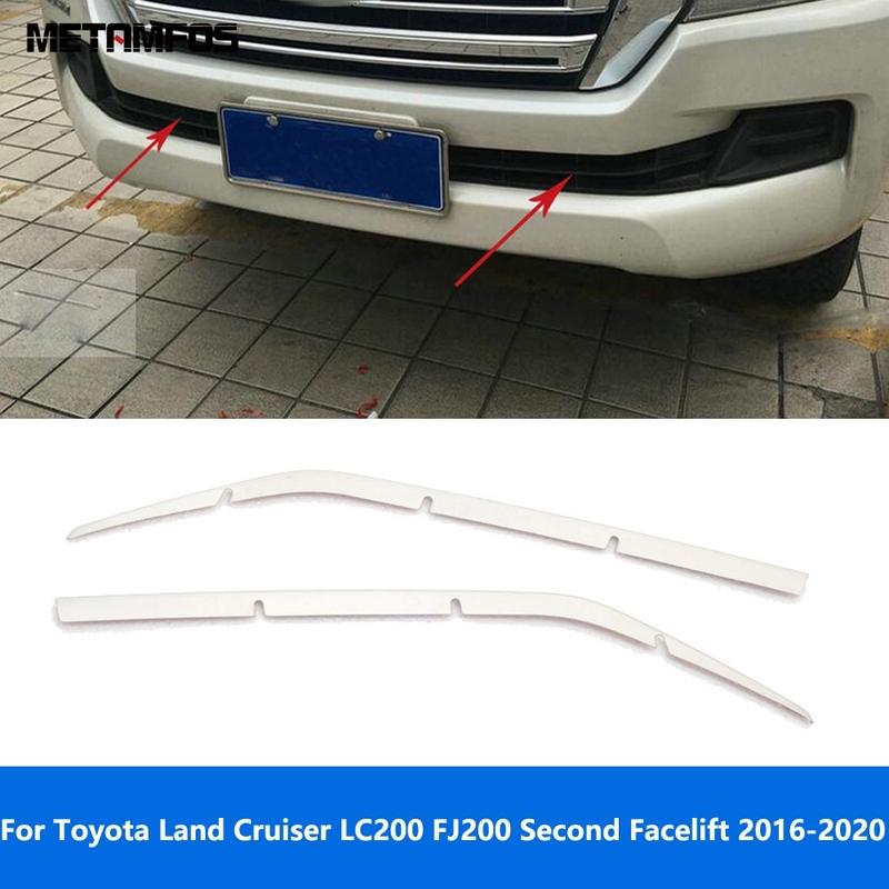Accessories For Toyota Land Cruiser LC200 FJ200 Second Facelift 2016-  Front Bumper Grille Racing Grill Molding Trim