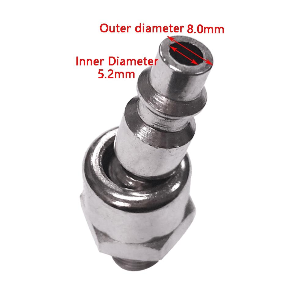 1/4 NPT Pneumatic Quick Joint Set of 2 for Air Compressor with For 360 Rotation