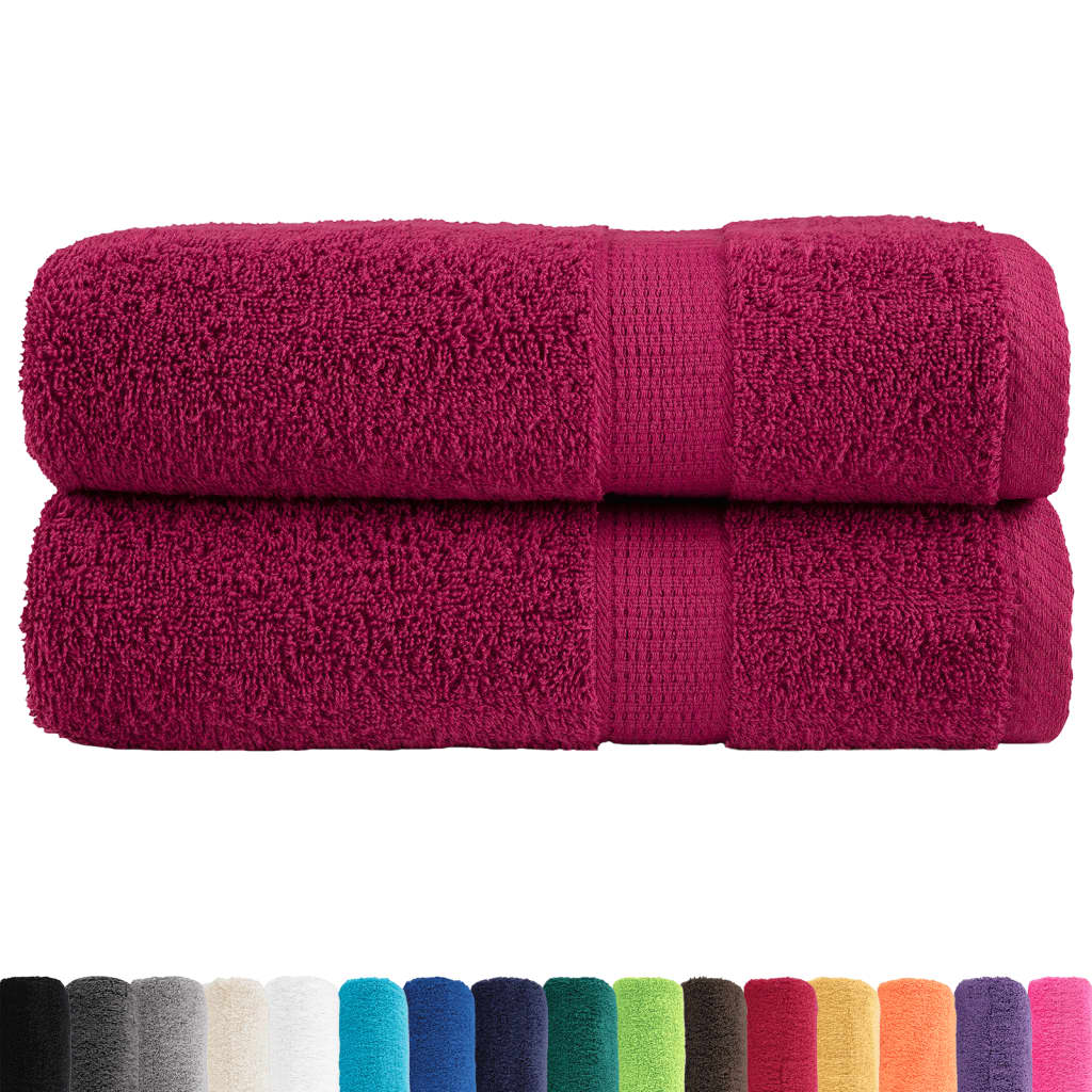 Premium Towels SOLUND 2 pcs. Bordeaux 50x100 cm 600 g m²