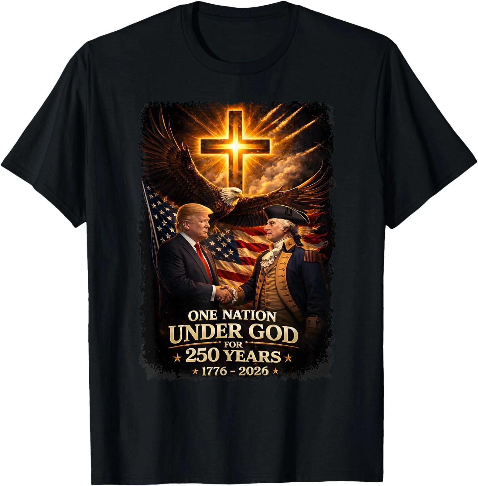 250 Years America Anniversary 250th Trump Washington T-Shirt T-Shirt S