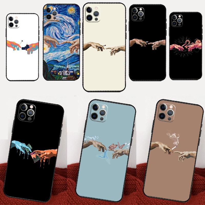 Grime Michelangelo Creation Of Adam Cover For OPPO Reno 8 7 Lite 11F 12F 13F 14F 10 12 13 14 Pro OPPO Find X8 X5 X6 X9 Pro Case