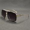 Retro Metall Gradient Quadratischer Rahmen Sonnenbrille Damen/Herren Marken Designer Vintage Übergroße Gläser Sonnenbrillen Oculos De Sol