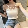 Black Tops For Women Sexy Tank Tops Inner Wear Sling Retro Fashion Vest For Girls