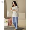 Xuanliang 25 New Women's Summer Sleepwear Thin Cotton Short Sleeved Pants Casual Outerwear Plus Size Home Suit Set