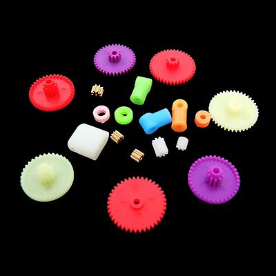 Set di ingranaggi in plastica colorati da 0,4 moduli assortiti per giocattoli fai da te