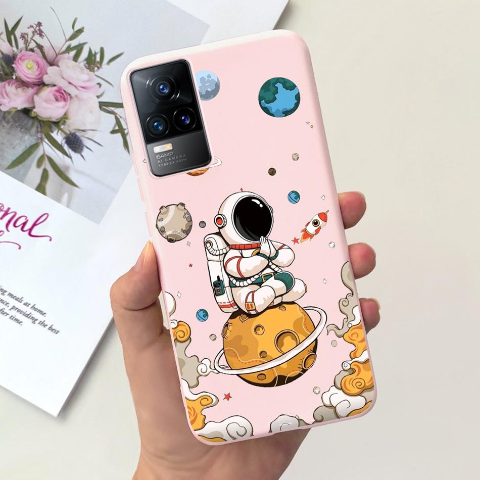 For Vivo V21e Case Vivo V21E 4G V 21E V2061 Lovely Cartoon Candy Color Soft Silicone TPU Phone Back Cover