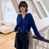 2026 Soft Elegant Short Knit Cardigan Women Long Sleeve Sweater