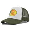 Klassische Logo Trucker-Kappe, Weiß & Hellblau Atmungsaktive Mesh-Baseballkappe, Verstellbarer Outdoor-Sonnenhut zum Angeln