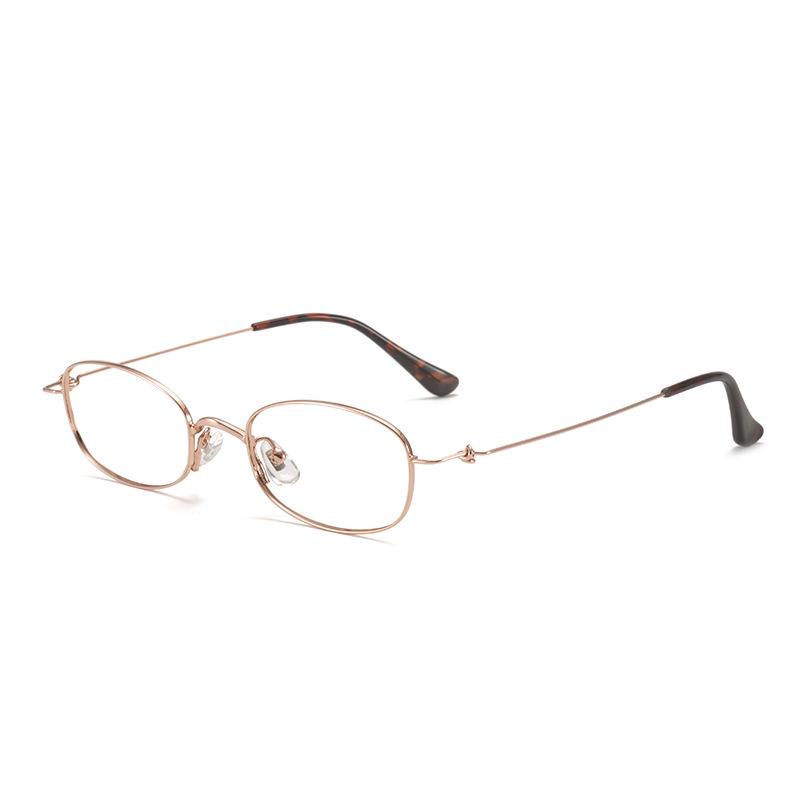 Udia Ultralight Titanium Oval Eyeglass Frame 49 - Screwless Myopia Glasses for Women