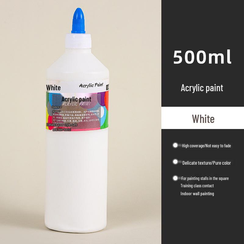 Wasserdichte 500ML Acrylfarbe - Langlebig, Ideal für Strohhut-, Keramik- und Gipsfigurenmalerei