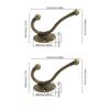 2Pcs Wooden Cabinet Doors European-Style Coat Hanger, Wall-Mounted Single Hanger for Kitchen And Bathroom, Key Holder, Entryway Hanger
