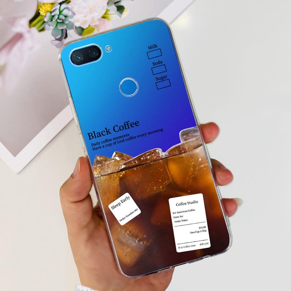 For Xiaomi Mi 8 Lite Case Cute Painted Cover Clear Silicone Phone Case For Xiaomi Mi 8 Lite 8Lite Back Cover 6.26'' Fundas Coque