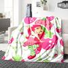 1Pc Strawberry Shortcake Party Blanket For Couch Bed Plush Cozy Fuzzy Blanket Super Soft Warm Blankets For Fall And Winter 0918252