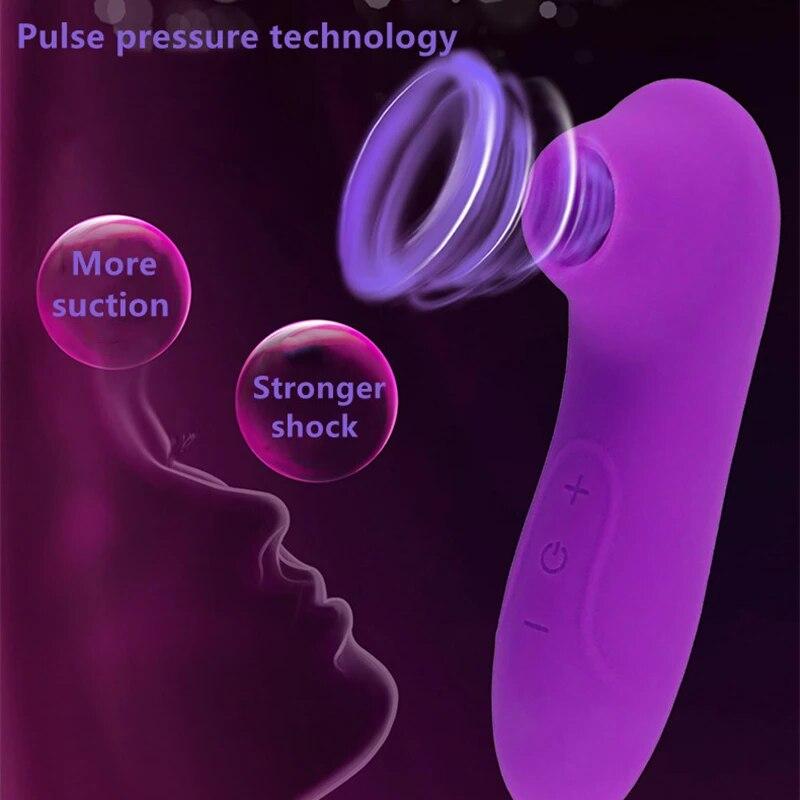 Clitoral Sucking G Spot Dildo Vibrator With 7 Powerful Modes Clit Sucker Rechargeable Clitoris Stimulator Sex Toys For Couples