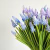 Grape Hyacinths Artificial Flower Bouquet Small Artificial Blue Hyacinth Decoration Bridal Wedding Bouquet Floral Arrangement