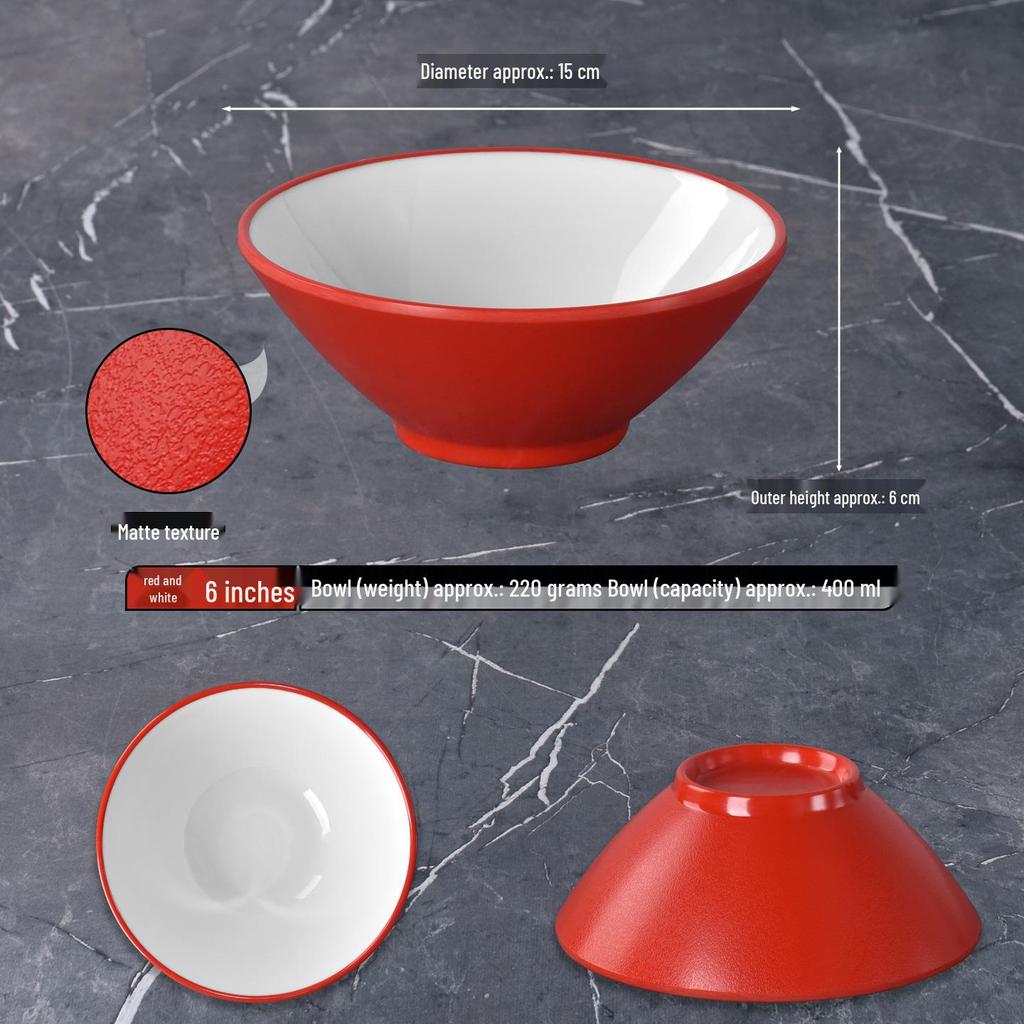Commercial Melamine Bowl for Catering, Restaurants, and Hotels - Ideal for Rice, Soup, and Sauces