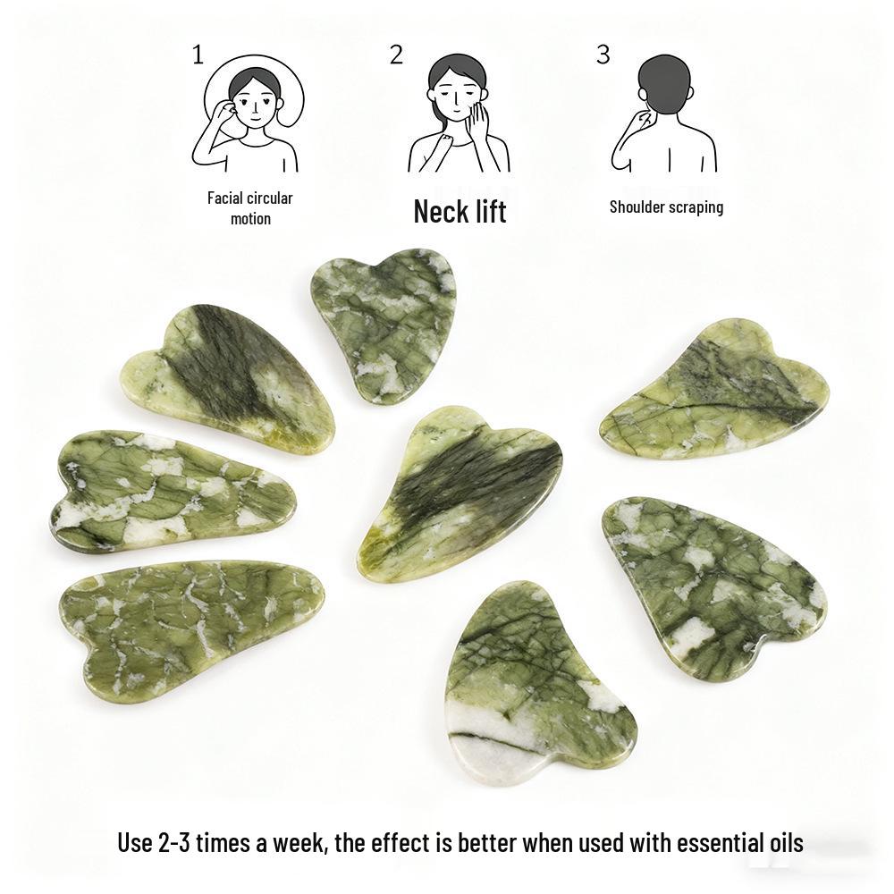 Heart-Shaped Jade Gua Sha Board for Meridian and Acupoint Massage