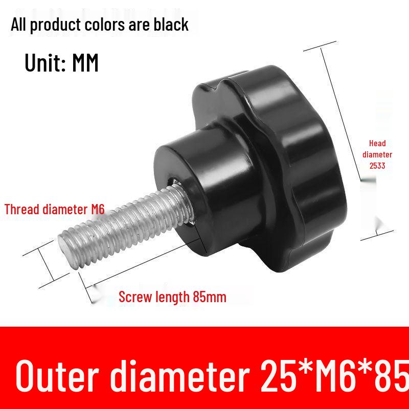 Star-Shaped Bakelite Hand-Tightening Screw Handle (M4-M10)
