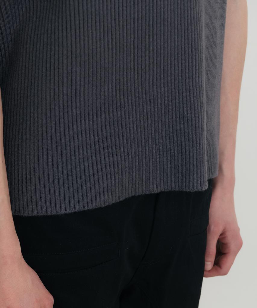 SSIN AND LEE Lounge Half Knit Polo Shirt Charcoal