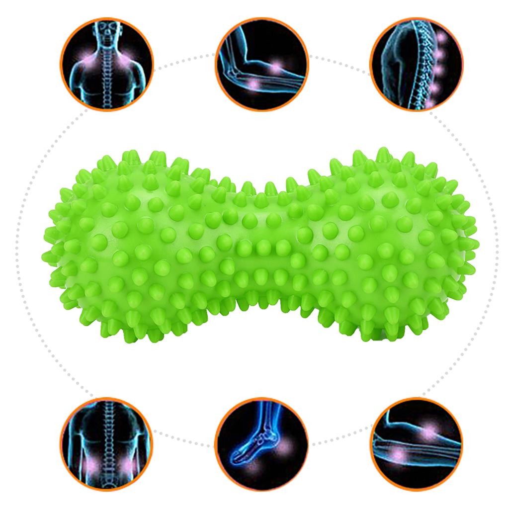 PVC Spiky Massage Ball Fascia Muscle Hand Planta Pedis Relaxation Ball for Fitness Yogagreen