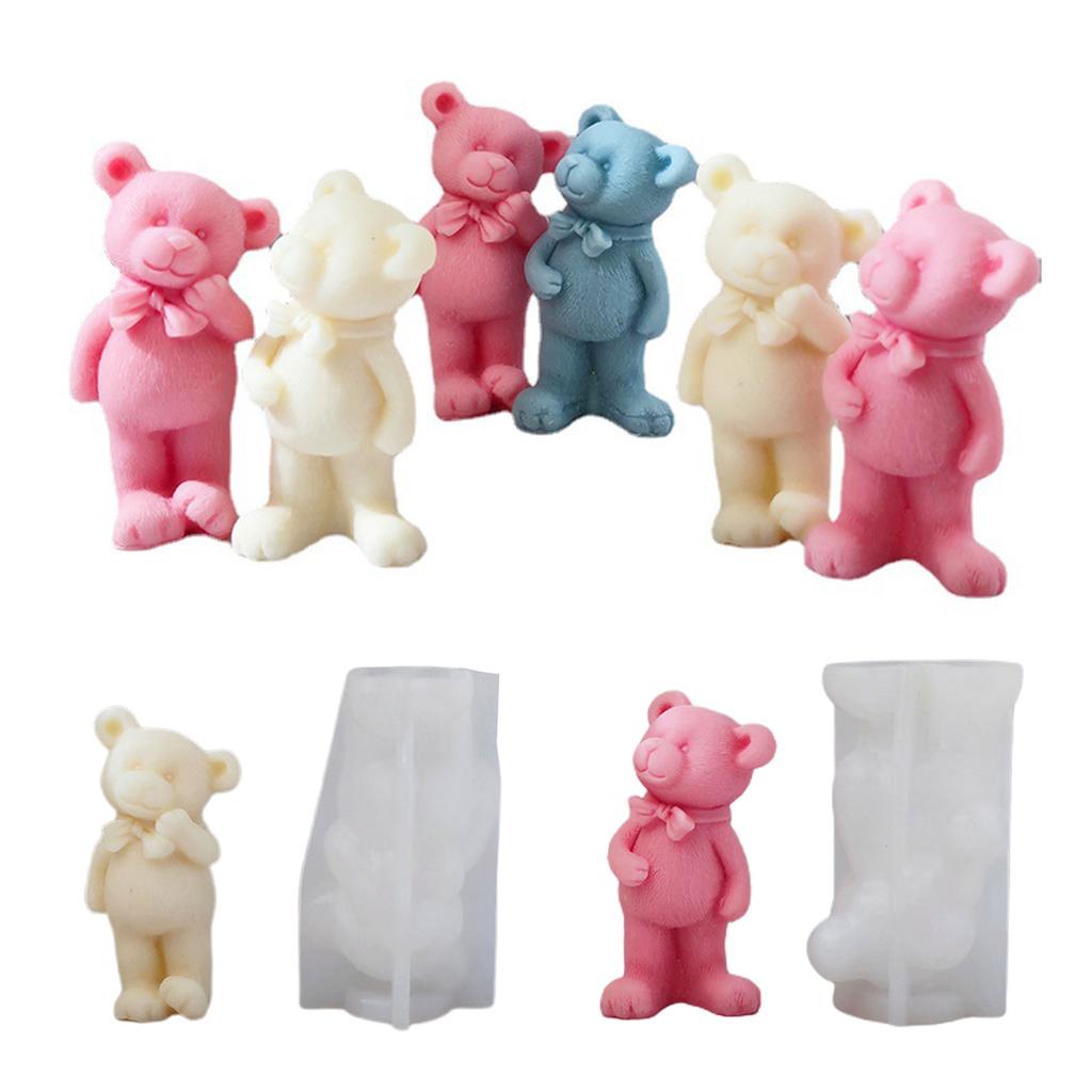 Little Bear Resin Molds Desktop Ornaments Mold Candle Mold for Candle Making