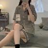 Japanese-style Unprinted Style Summer Fresh Cotton Pajamas Women's Short Sleeves 1011 New Loose Outer Loungewear Suit