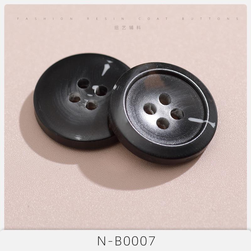 10Pcs Button Button Trench Coat Women'S Resin Black Button High-End Men'S Suit Clothes Coat Accessories Daquan Cardigan Suit