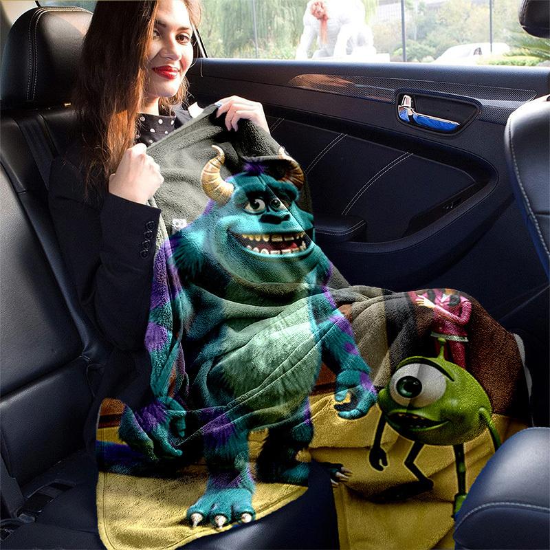 1pc, Soft and Cozy Monster Inc. Plush Blanket, Perfect for All Seasons, Soft Flannel Throw Blanket, Versatile & Cozy for Bedroom, Living Room, Travel,