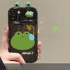 Applicable To Apple 15promax Mobile Phone Case IPhone 14/13 Frog Doll Pendant Xr/xs Flip Mirror 12