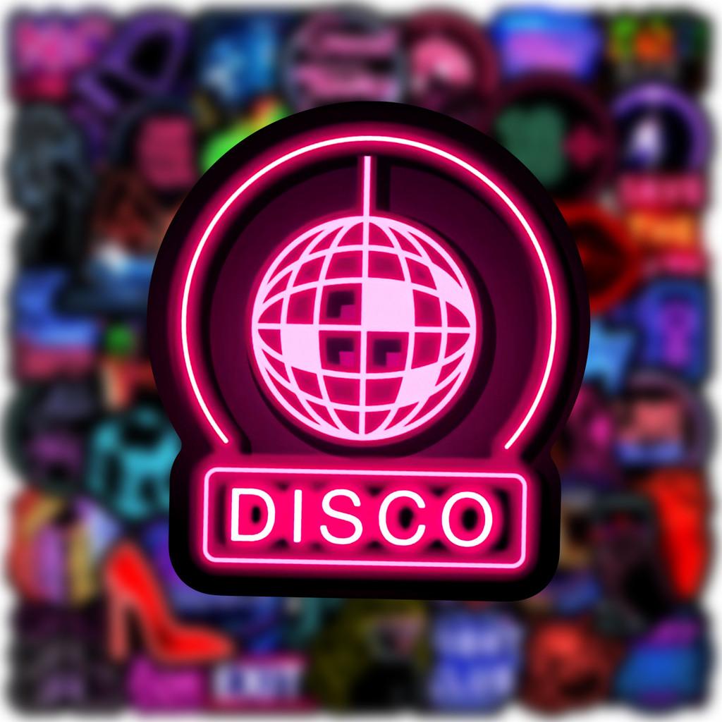 50PCS Neon Light Nightclub Stickers - Waterproof Decor for Car, Phone, Water Cup, Luggage & Notebook RecordingYourLife Store